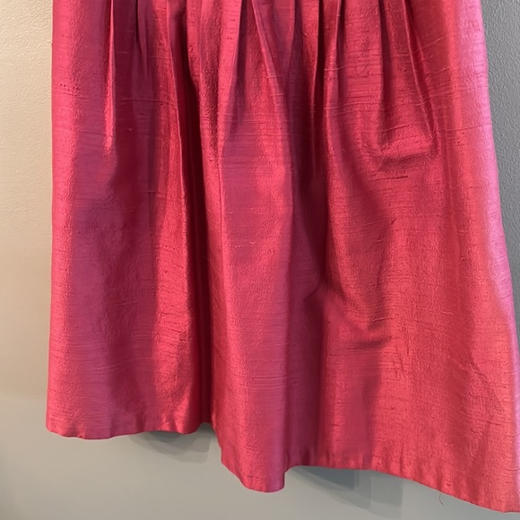 Kay Unger silk cocktail dress with belt (pink, size 4) - Picture 5 of 15